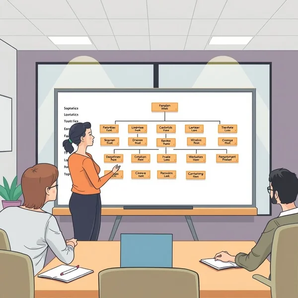 Diagram yang menunjukkan hierarki dalam Organizational Structure Report