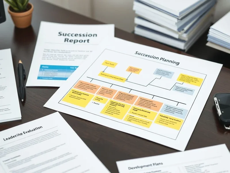 A flowchart for a Succession Planning Report