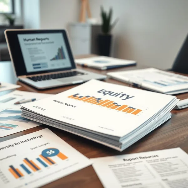 An image showing a professional Equity Report on a desk