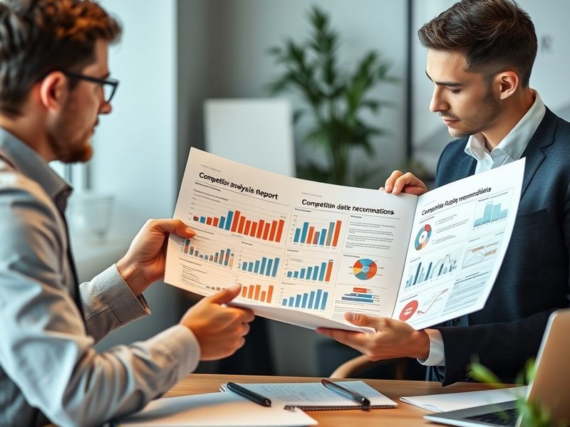 A chart showing data for a Competitor Analysis Report