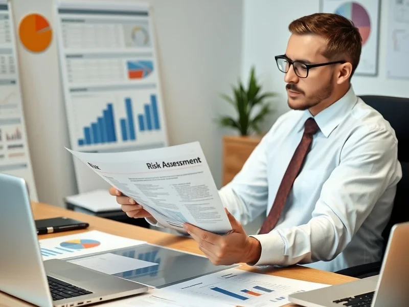 A professional reviewing a Risk Assessment Report