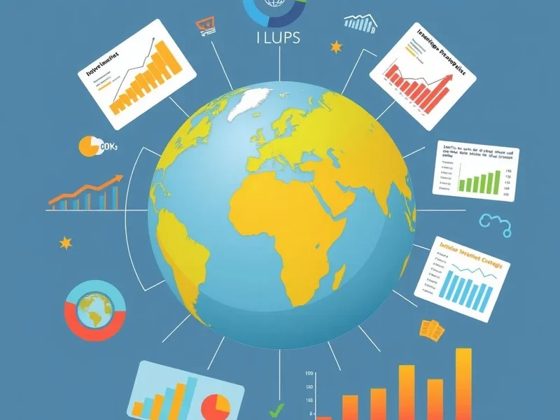 Immagine di un globo con grafici e diagrammi, che rappresenta un Market Expansion Report