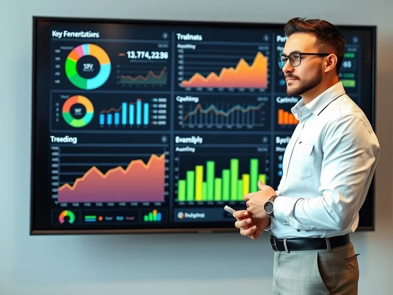 An analyst presenting a Growth Report chart