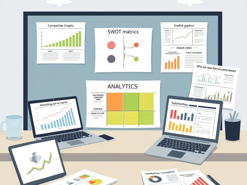 Un graphique montrant des données pour un Competitor Analysis Report