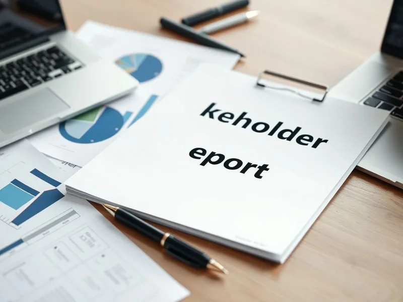 Un graphique et un stylo illustrant les éléments clés d’un Stakeholder Report