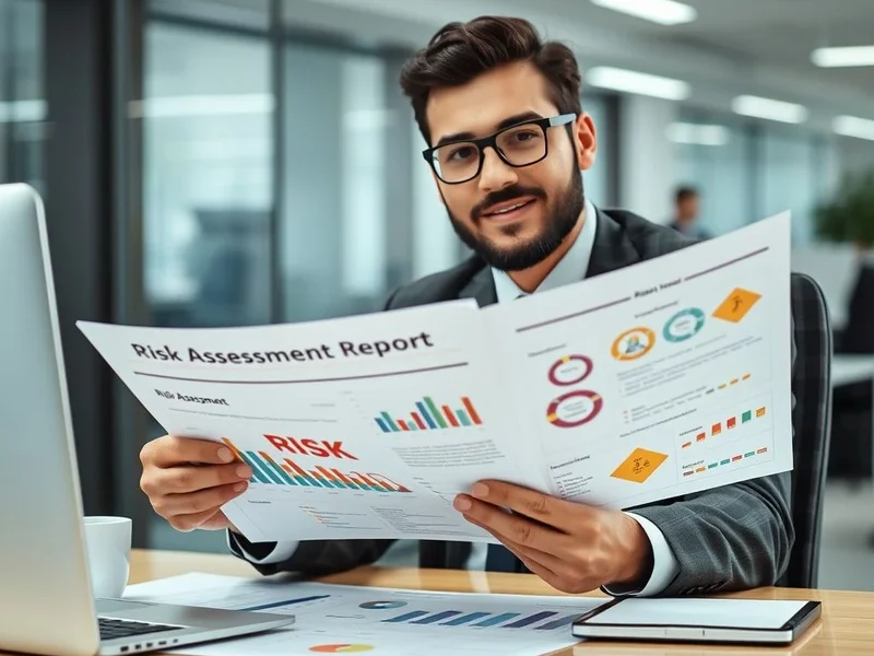 A professional reviewing a Risk Assessment Report