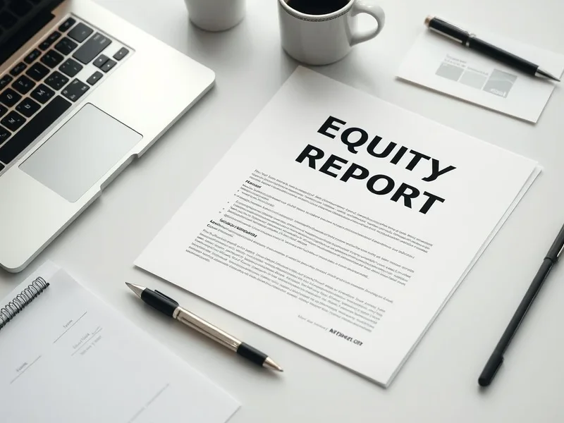 Una imagen que muestra un Equity Report profesional sobre un escritorio