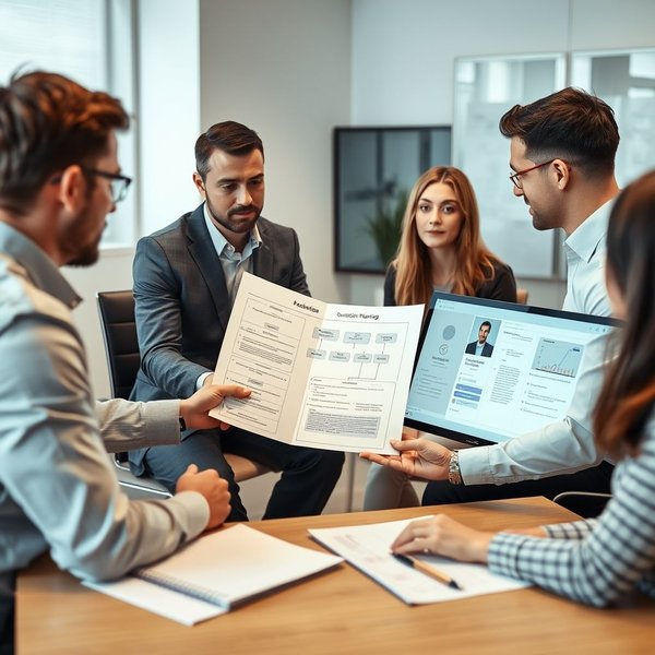 Un diagrama de flujo para un Succession Planning Report