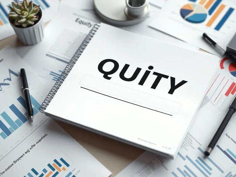 Bir masada duran profesyonel bir Equity Report gösteren bir görsel