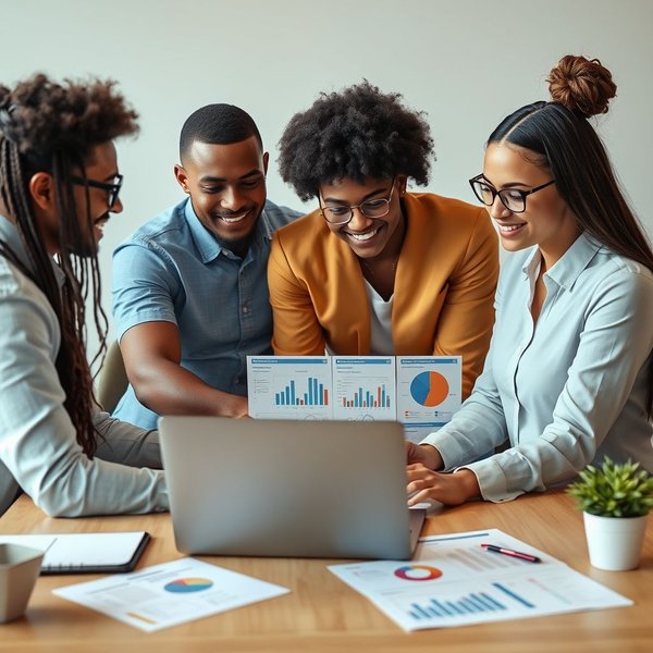 A chart showing positive trends in a professional Diversity Report