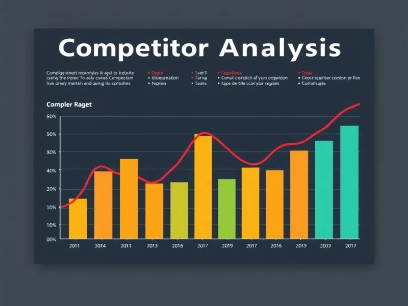 Een grafiek met gegevens voor een Competitor Analysis Report