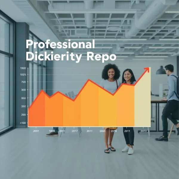 Een grafiek die positieve trends in een professioneel Diversity Report toont