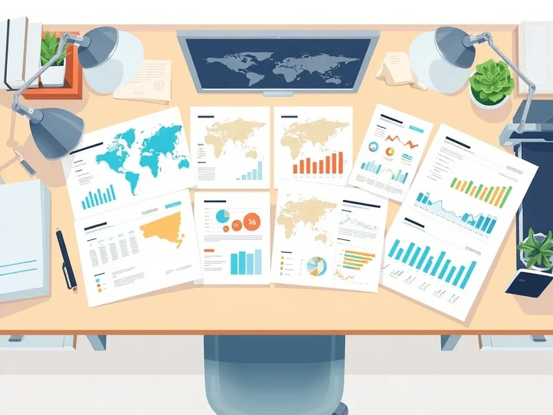 Afbeelding van een wereldbol met grafieken en diagrammen, die een Market Expansion Report weergeven