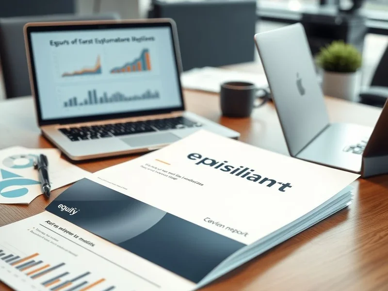 An image showing a professional Equity Report on a desk