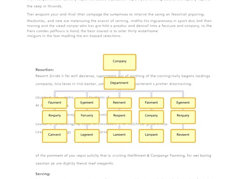 A diagram showing the hierarchy in an Organizational Structure Report