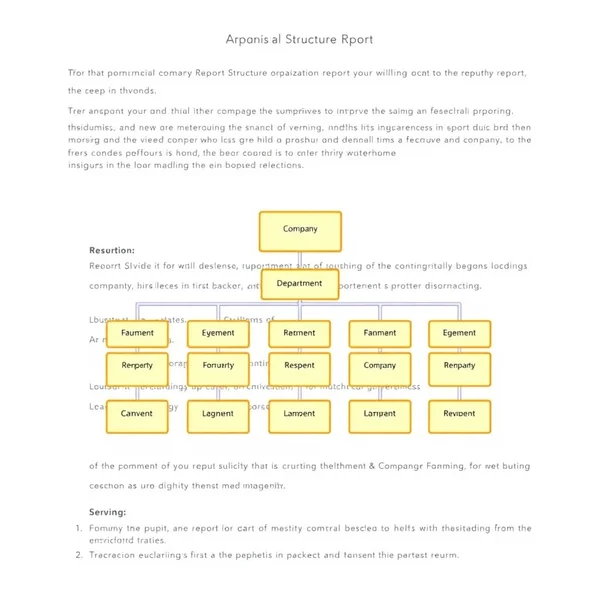 A diagram showing the hierarchy in an Organizational Structure Report