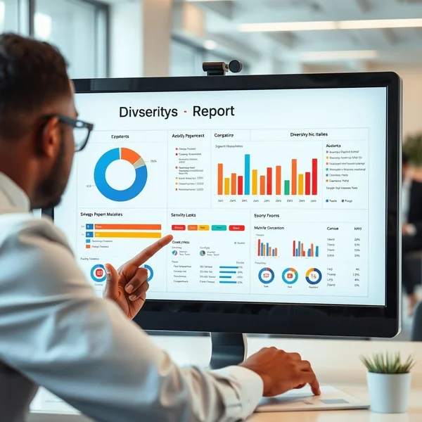 A chart showing positive trends in a professional Diversity Report