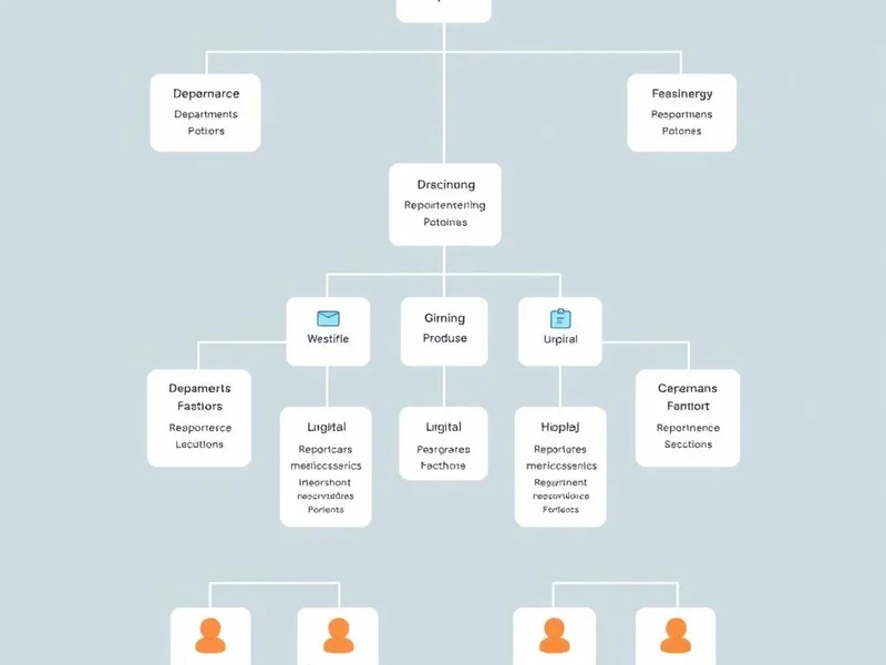 A diagram showing the hierarchy in an Organizational Structure Report