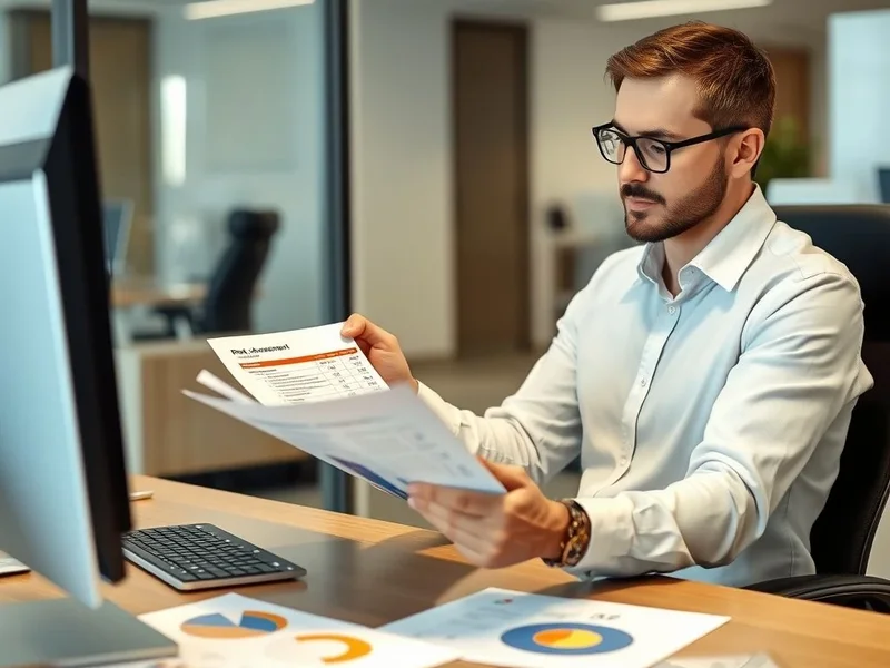 A professional reviewing a Risk Assessment Report