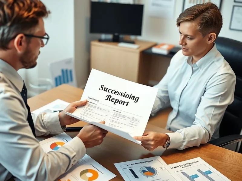 A flowchart for a Succession Planning Report