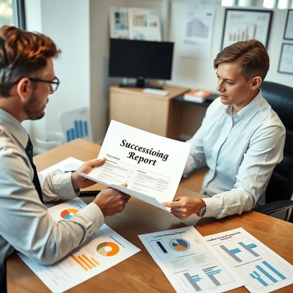 A flowchart for a Succession Planning Report