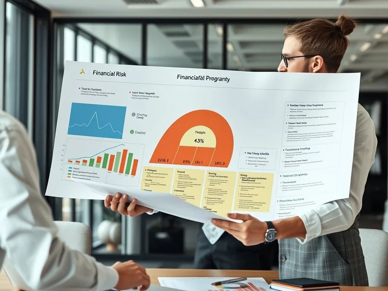 Seorang profesional menganalisis bagan untuk Business Risk Report