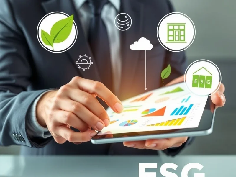 Un professionnel examine des graphiques et des diagrammes pour un Sustainability Report