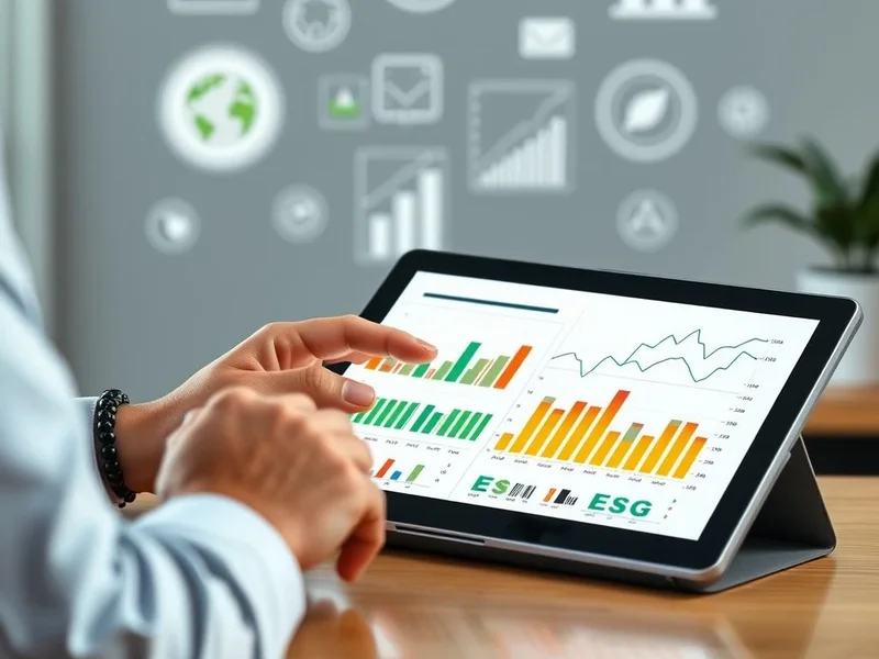 Một chuyên gia đang xem xét biểu đồ và đồ thị cho Sustainability Report