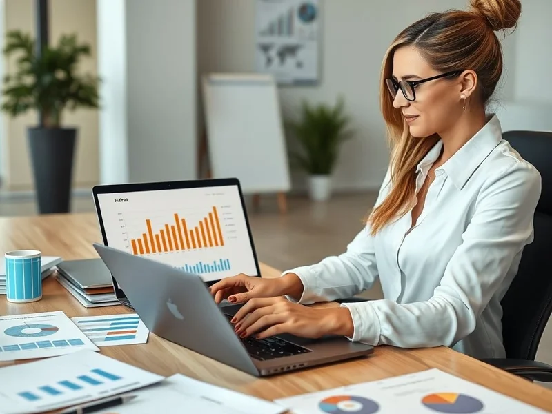 Bir profesyonelin bilgisayarda Workforce Report grafiğini analiz etmesi