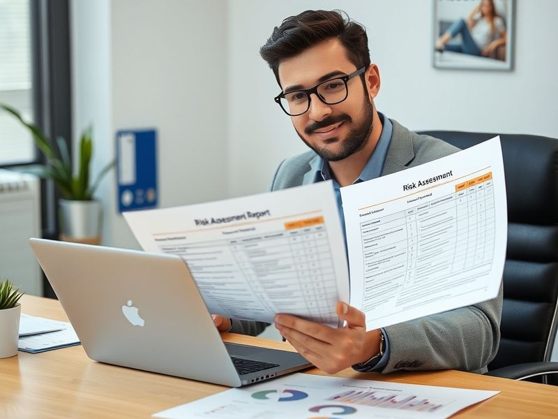 A professional reviewing a Risk Assessment Report
