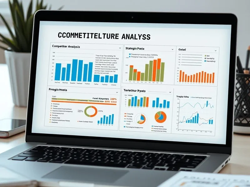 رسم بياني يعرض بيانات لتقرير Competitor Analysis Report