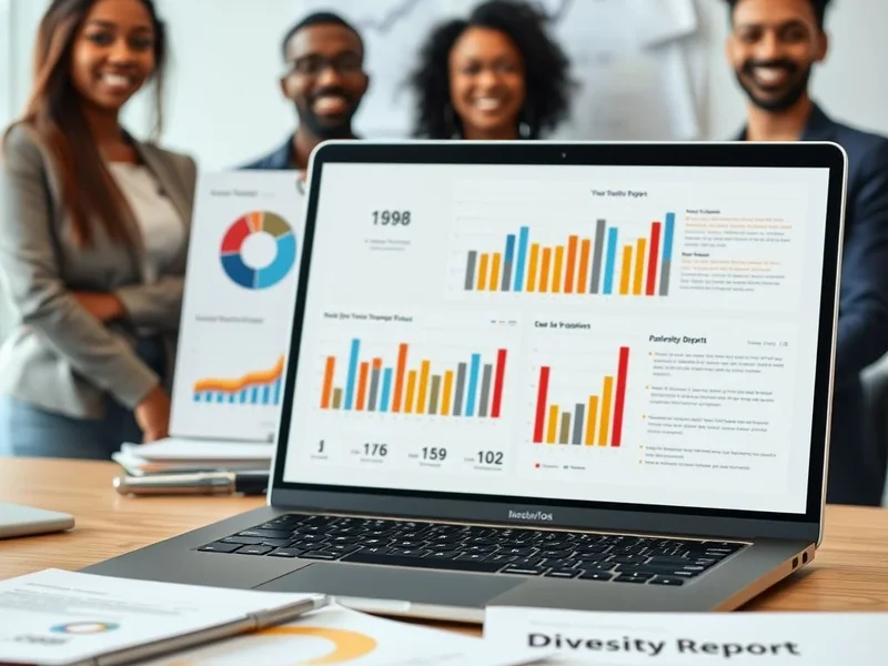A chart showing positive trends in a professional Diversity Report