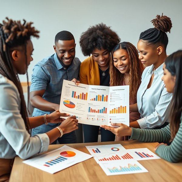 A chart showing positive trends in a professional Diversity Report
