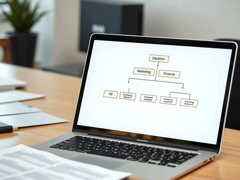 A diagram showing the hierarchy in an Organizational Structure Report