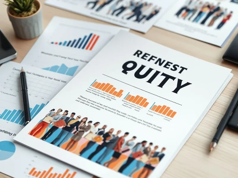 プロフェッショナルなEquity Reportがデスクに置かれている画像