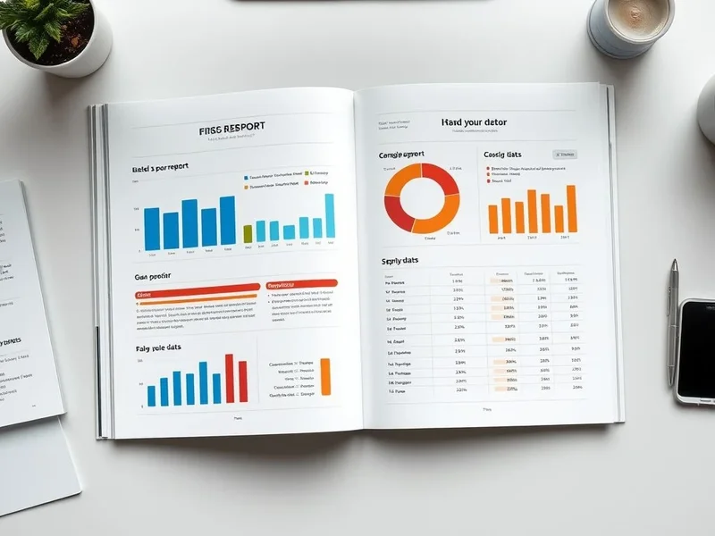 デスクの上に置かれたプロフェッショナルなQuarterly Performance Reportの画像