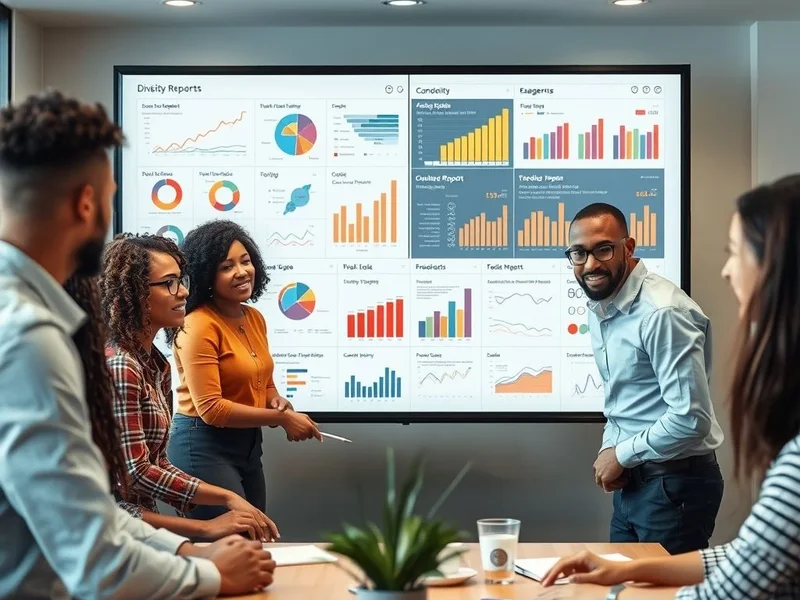 A chart showing positive trends in a professional Diversity Report