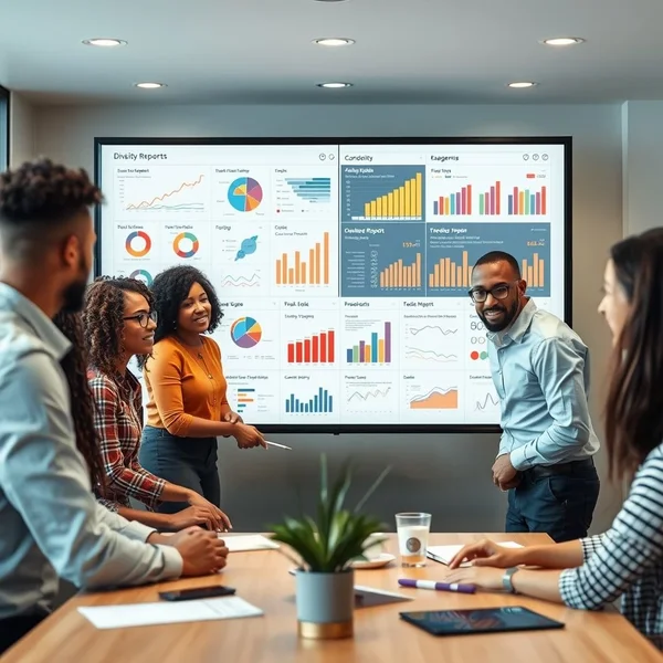 A chart showing positive trends in a professional Diversity Report