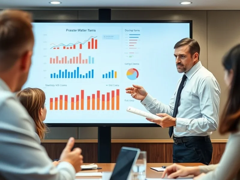 一位专业人士在会议中展示 Shareholder Report