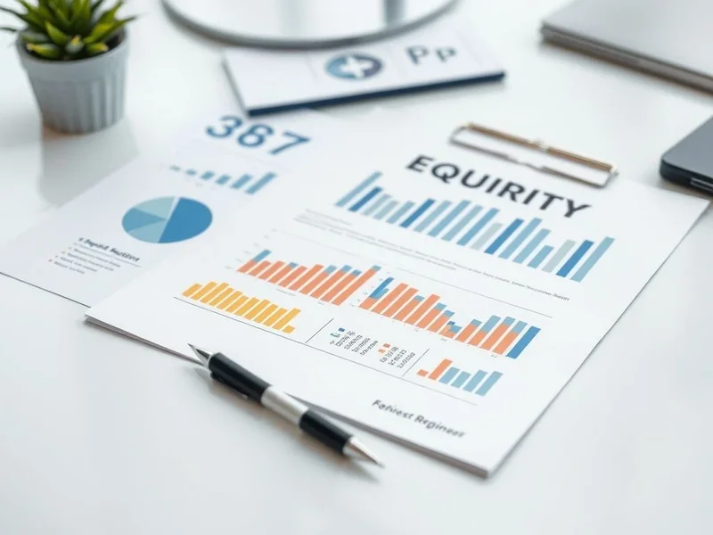 An image showing a professional Equity Report on a desk