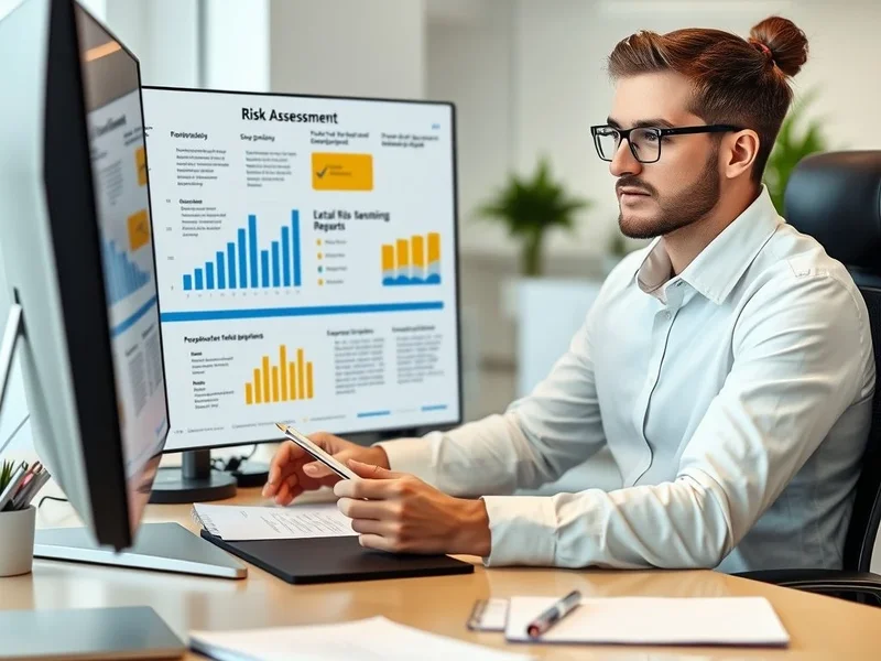 A professional reviewing a Risk Assessment Report