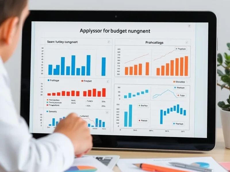 一位专业人员正在分析 Budget Forecast Report 的图表