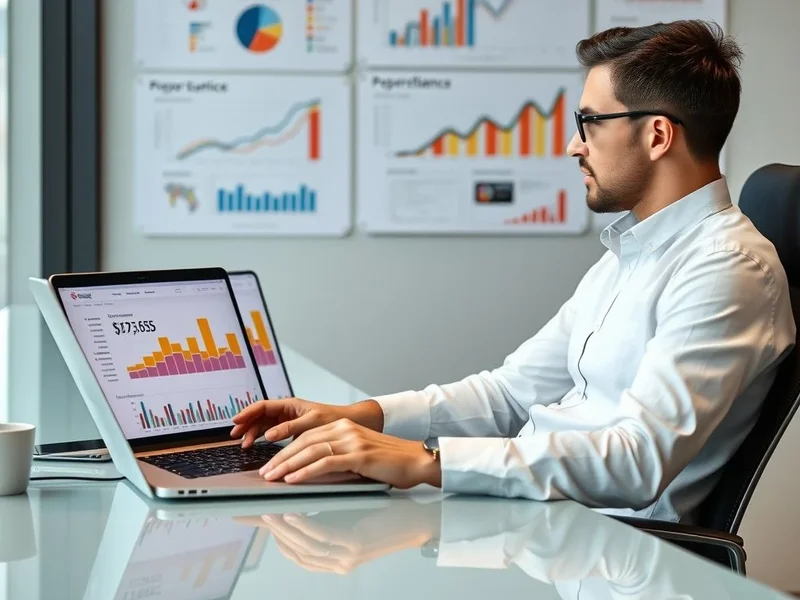 A professional analyzing a Workforce Report chart on a computer