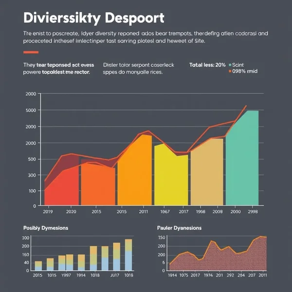 A chart showing positive trends in a professional Diversity Report
