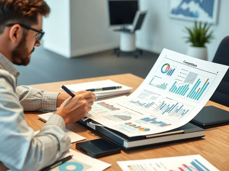 A chart showing data for a Competitor Analysis Report