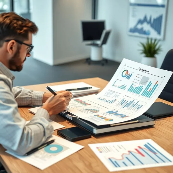 A chart showing data for a Competitor Analysis Report