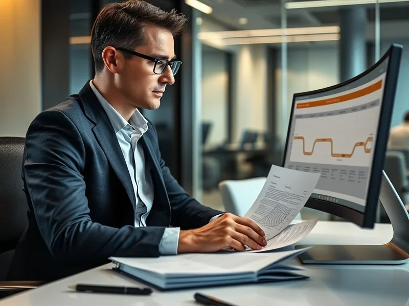 Image of a person looking at a blueprint or strategy document, with the title "Innovation Strategy Report" superimposed on it.
