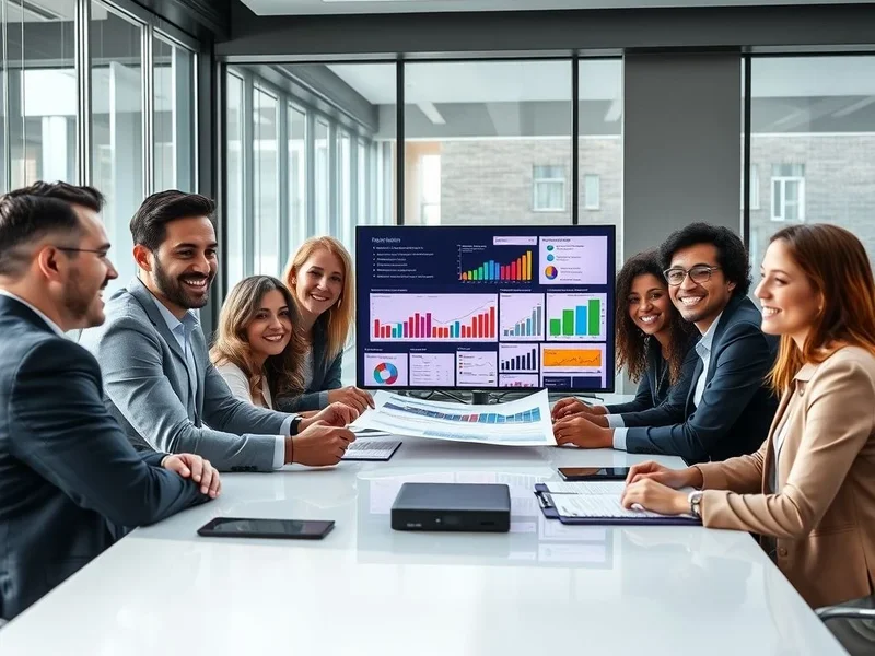 Bir rapor üzerinde birlikte çalışan bir takımı gösteren görsel