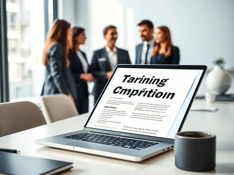 Изображение Training Completion Report, просматриваемого на ноутбуке