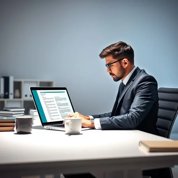 Image of a Training Completion Report being reviewed on a laptop